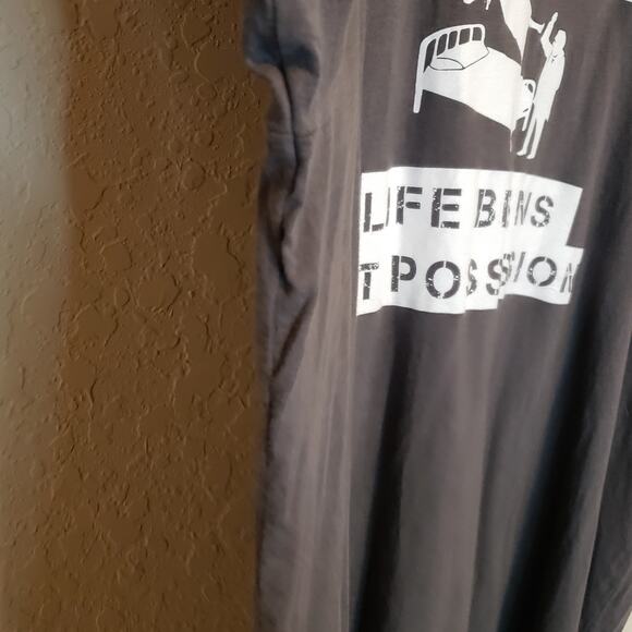 Bella Canvas Gray Ban Exorcisms Life Begins At Possession T Shirt Unisex 3x - Picture 5 of 7